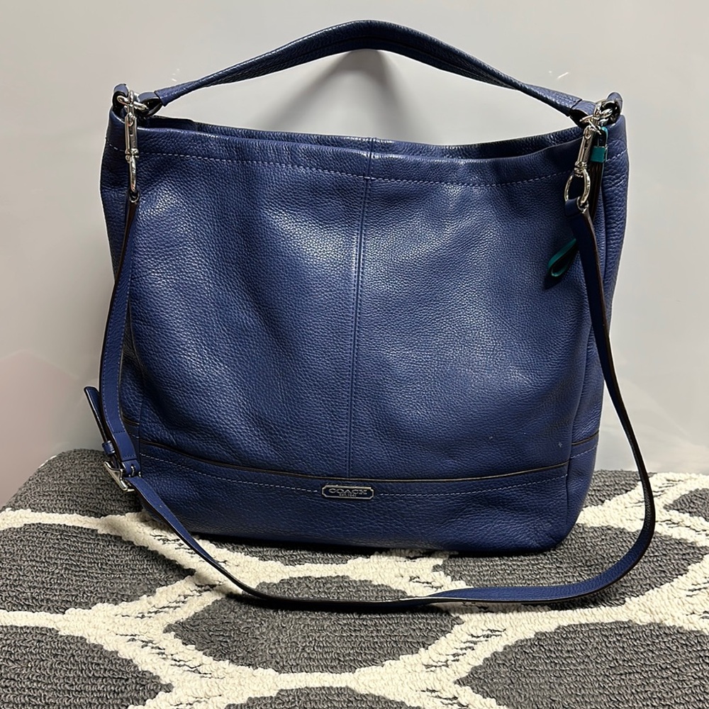 Coach Blue Leather Shoulder Bag - Picture 7 of 7